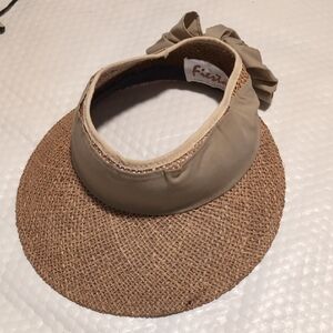 Fiesta Beige and Brown Woven Sun Visor